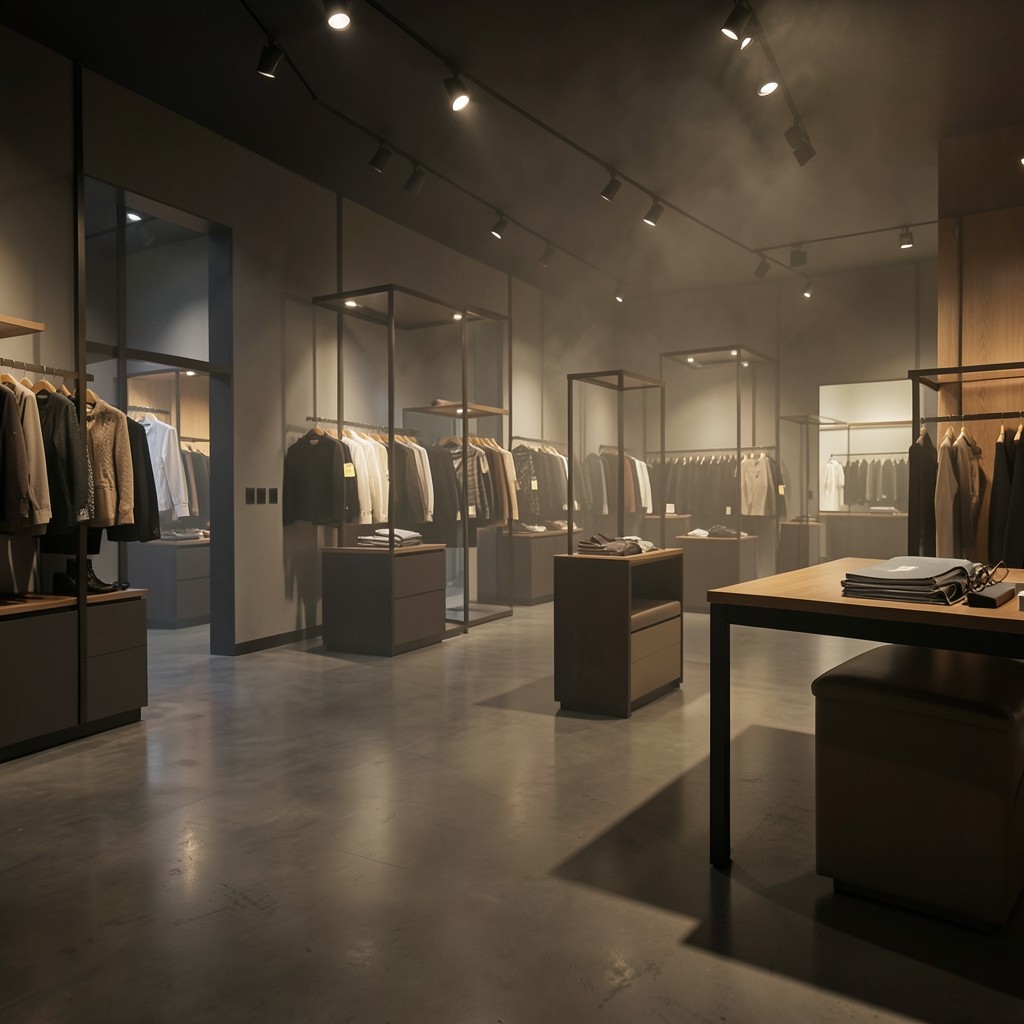 Retail fixtures with mixed full-price and marked-down merchandise